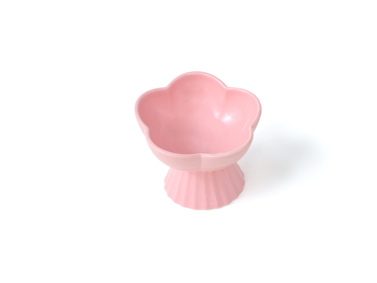 “the Floret” Elevated Ceramic Pet Bowl - PINK