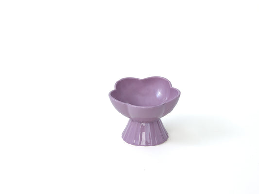 “the Floret” Elevated Ceramic Pet Bowl - PURPLE
