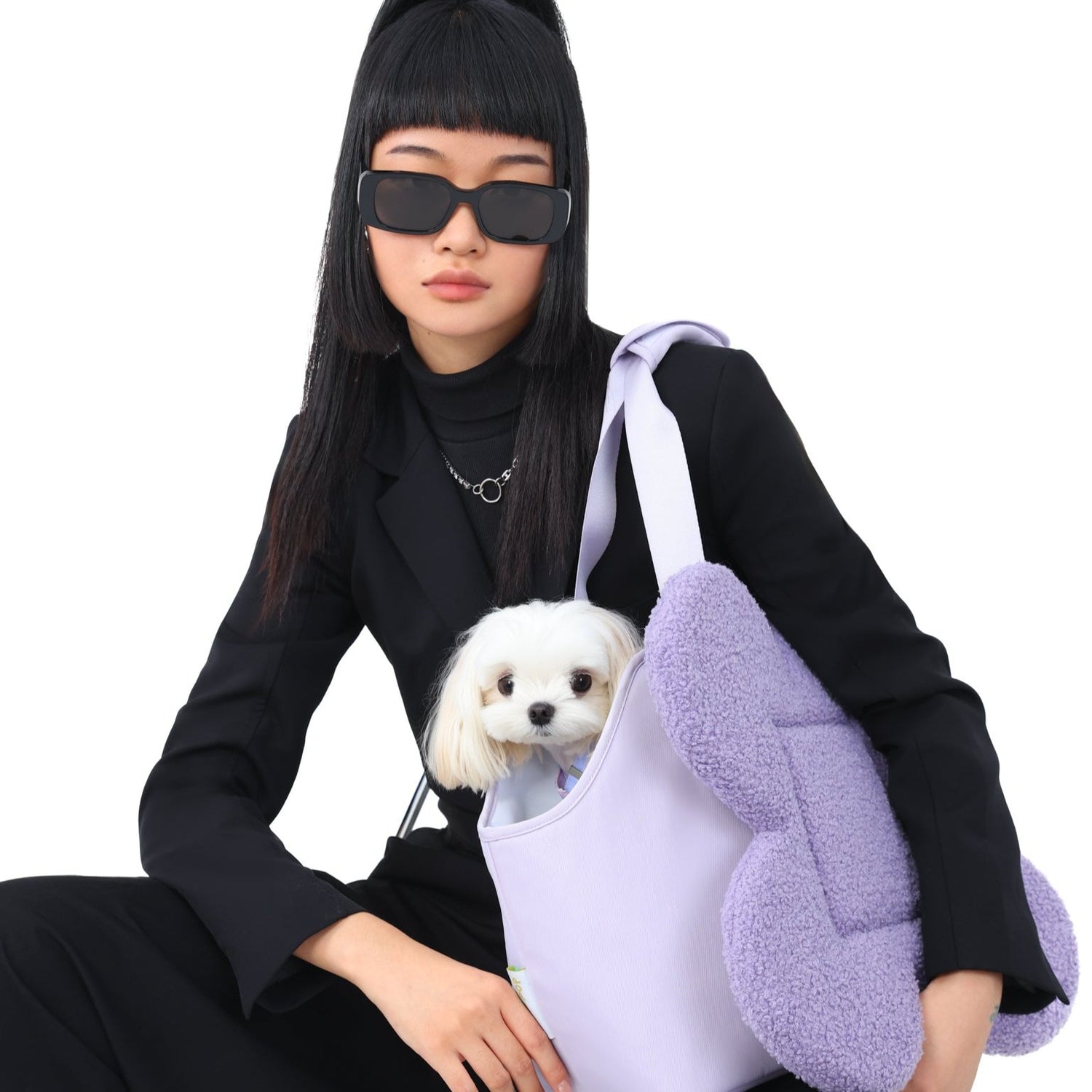 “the Bloomy” Dog Carrier - PURPLE