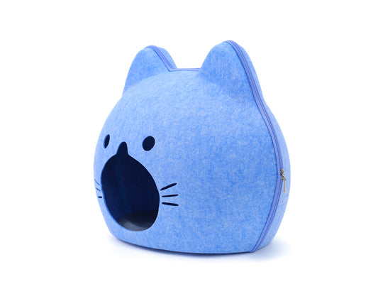 Kitty Cat Bed Cave - BLUE