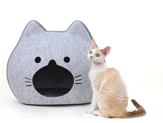 Kitty Cat Bed Cave - GRAY