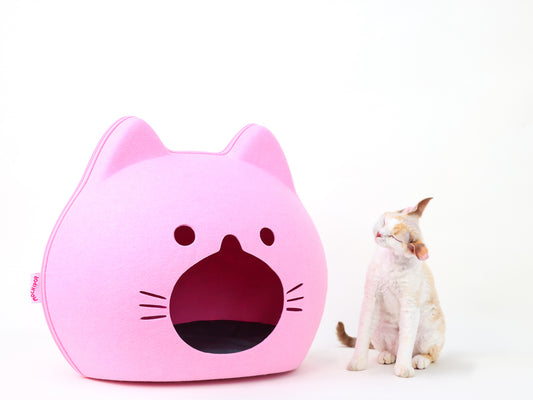 Kitty Cat Bed Cave - PINK