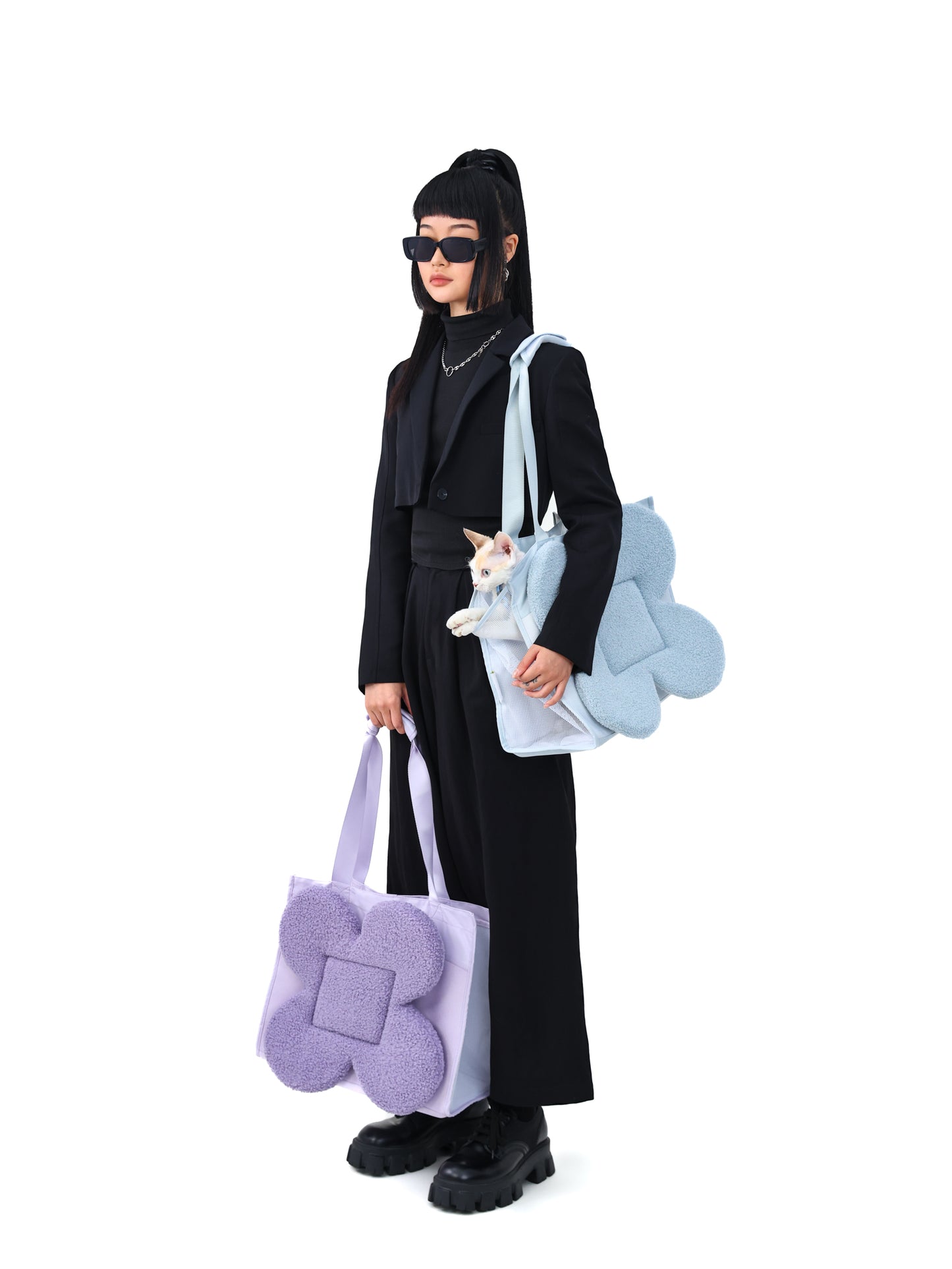 “the Bloomy” Cat Carrier - BLUE