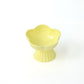 “the Floret” Elevated Ceramic Pet Bowl - YELLOW