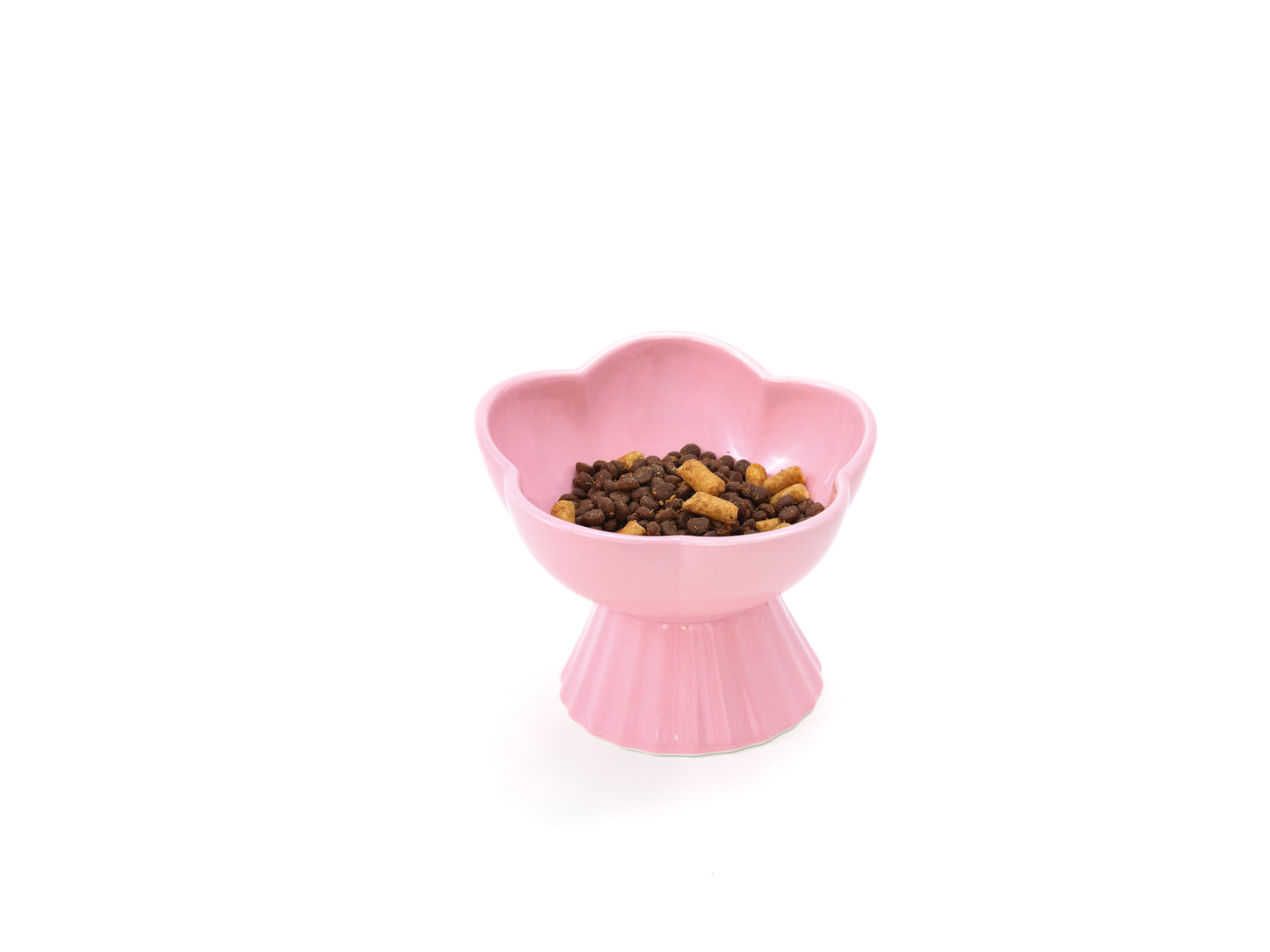 “the Floret” Elevated Ceramic Pet Bowl - PINK